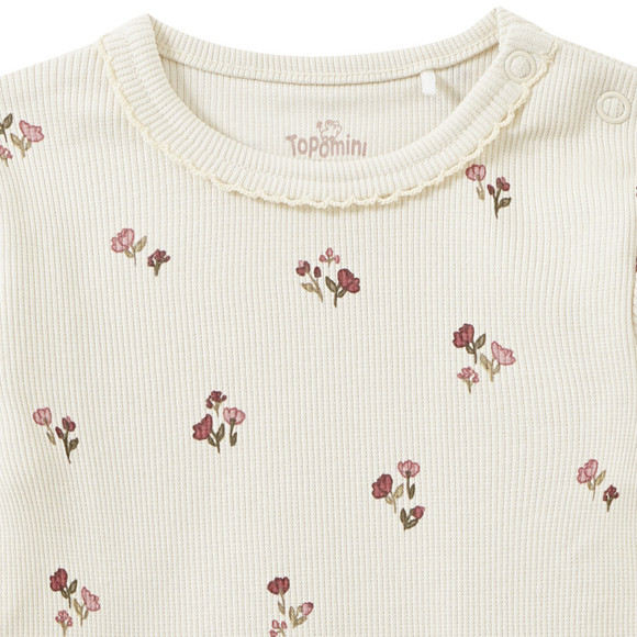 Topomini Pure Collection Baby Langarmshirt mit Ripp-Struktur