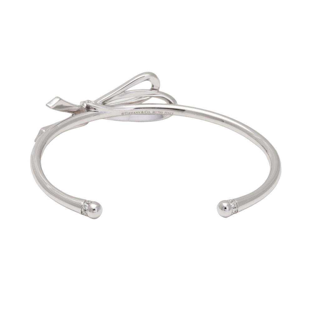 Tiffany & Co. Bow Bracelet 18K White Gold Diamond