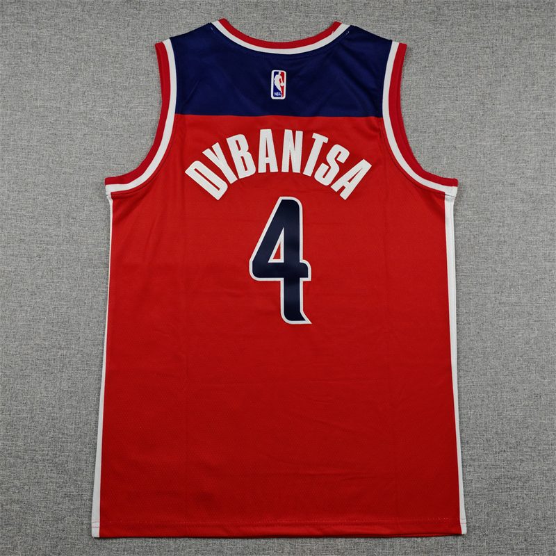 Men's Washington Wizards AJ Dybantsa #4 Red Swingman Jersey - Icon Edition