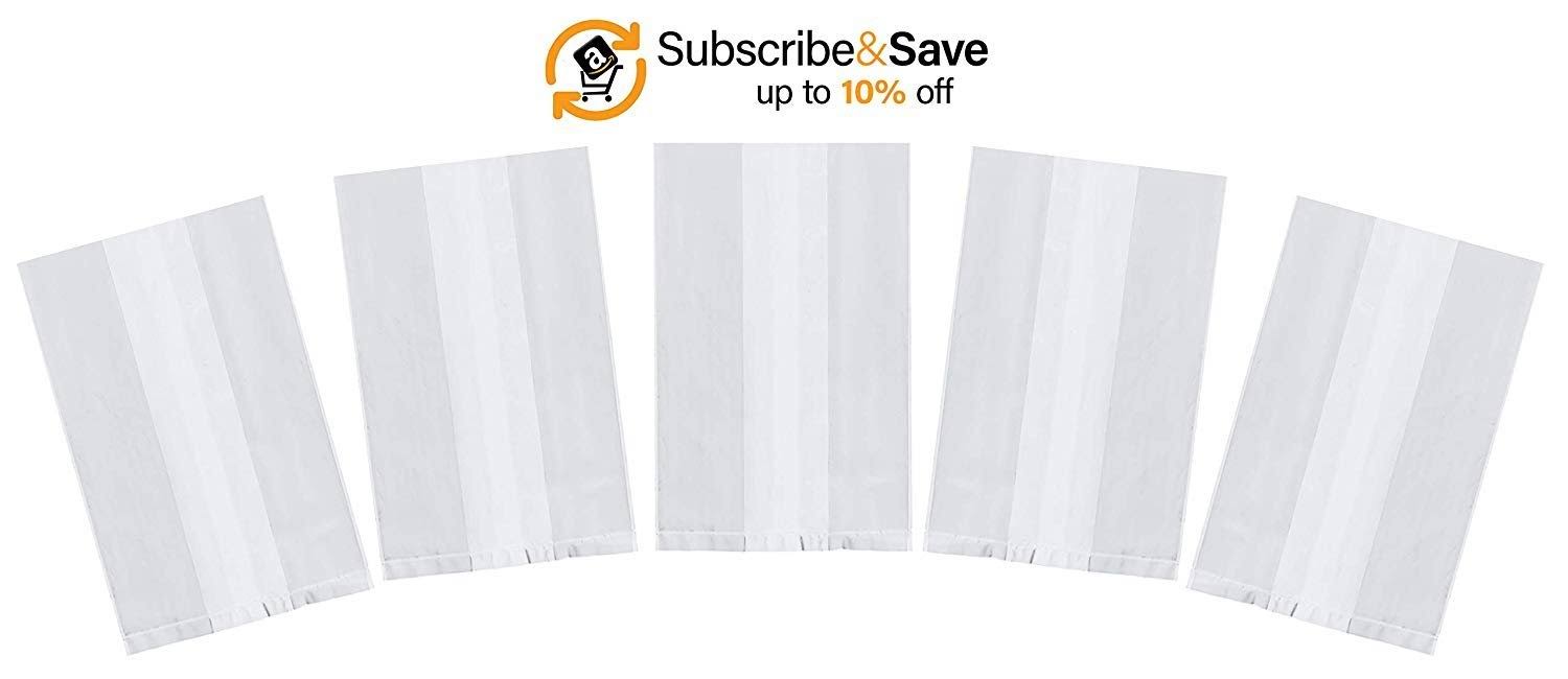 1000 Pack Clear Flat Poly Bags 12x22 x 15x22 2 Mil FPB1220