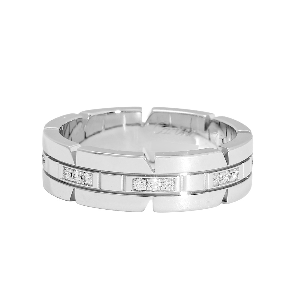 Cartier Tank Ring 18K White Gold Diamond B4060100