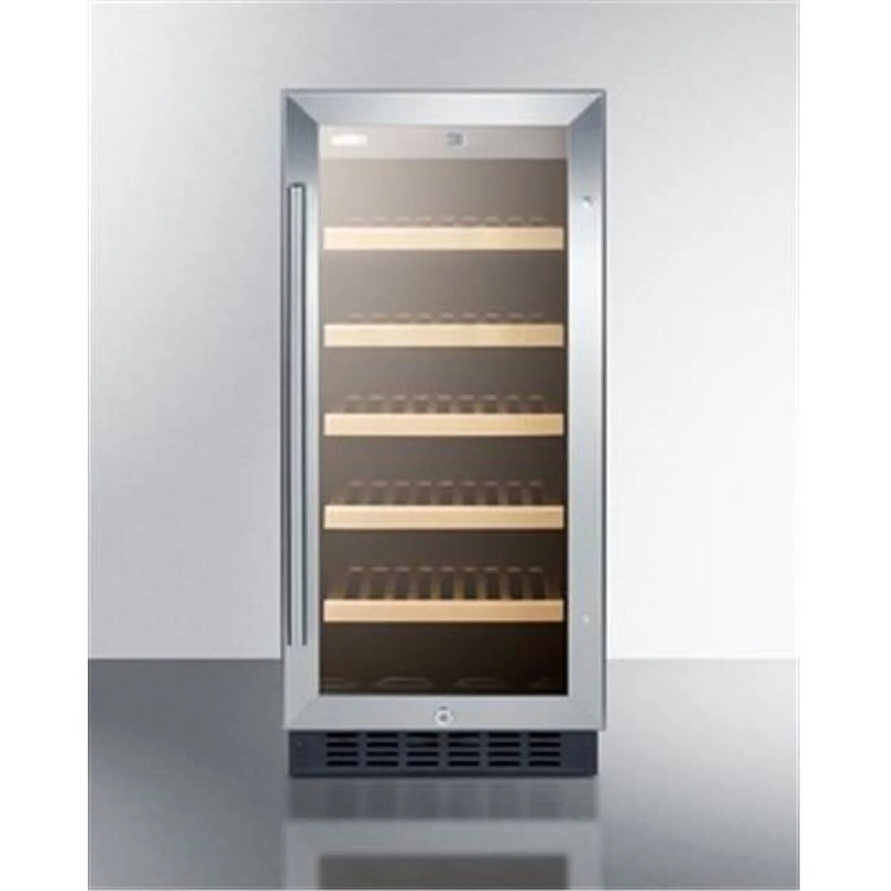 15 in. Wide Built-in ADA Height Wine Cellar, Stainless Steel