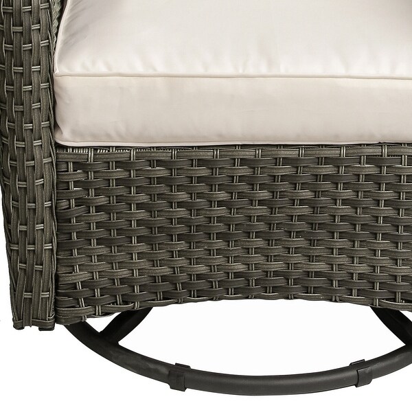 Patio Rattan Chairs Swivel Rocker