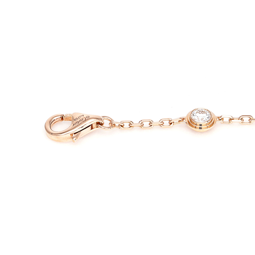 Cartier Damour (diamant Leger) 7P Diamond Bracelet 18K Rose Gold B6002900