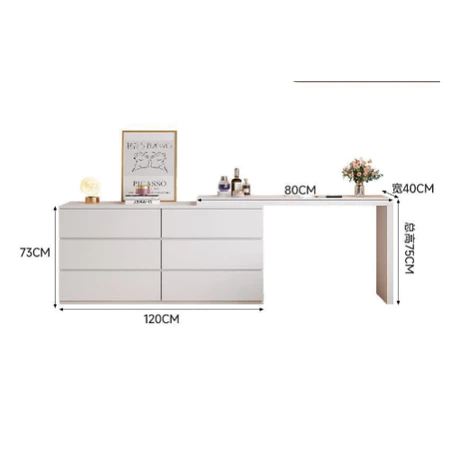 Scalable dressing table and drawer set for bedroom modern dressing table
