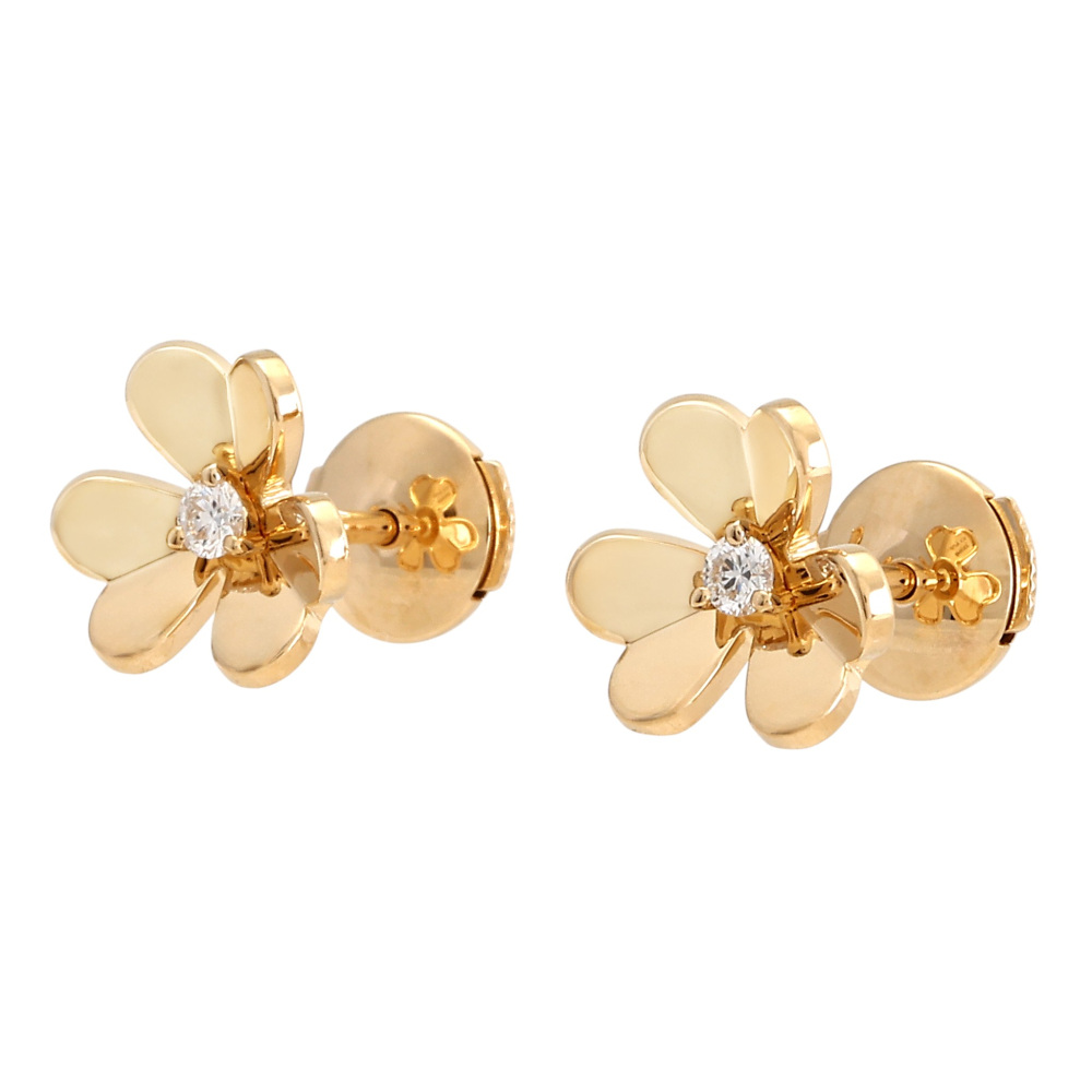 Van Cleef & Arpels Frivole Earrings 18K Yellow Gold VCARPOJ300