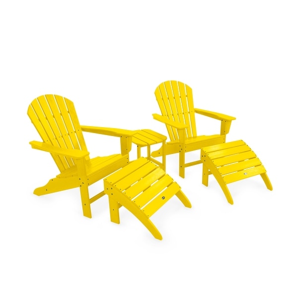 POLYWOOD South Beach Adirondack Chair 5Piece Set,White