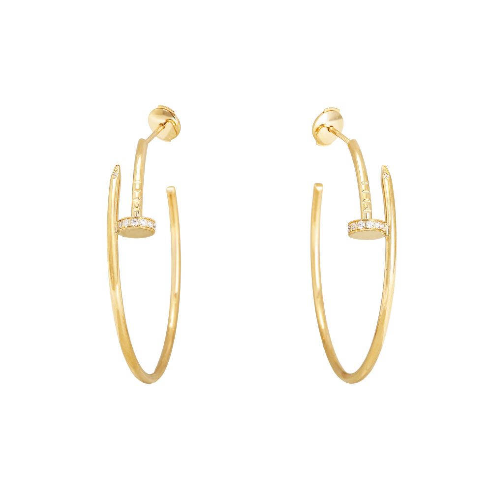 Cartier Juste un Clou Earrings 18K Yellow Gold B8301225