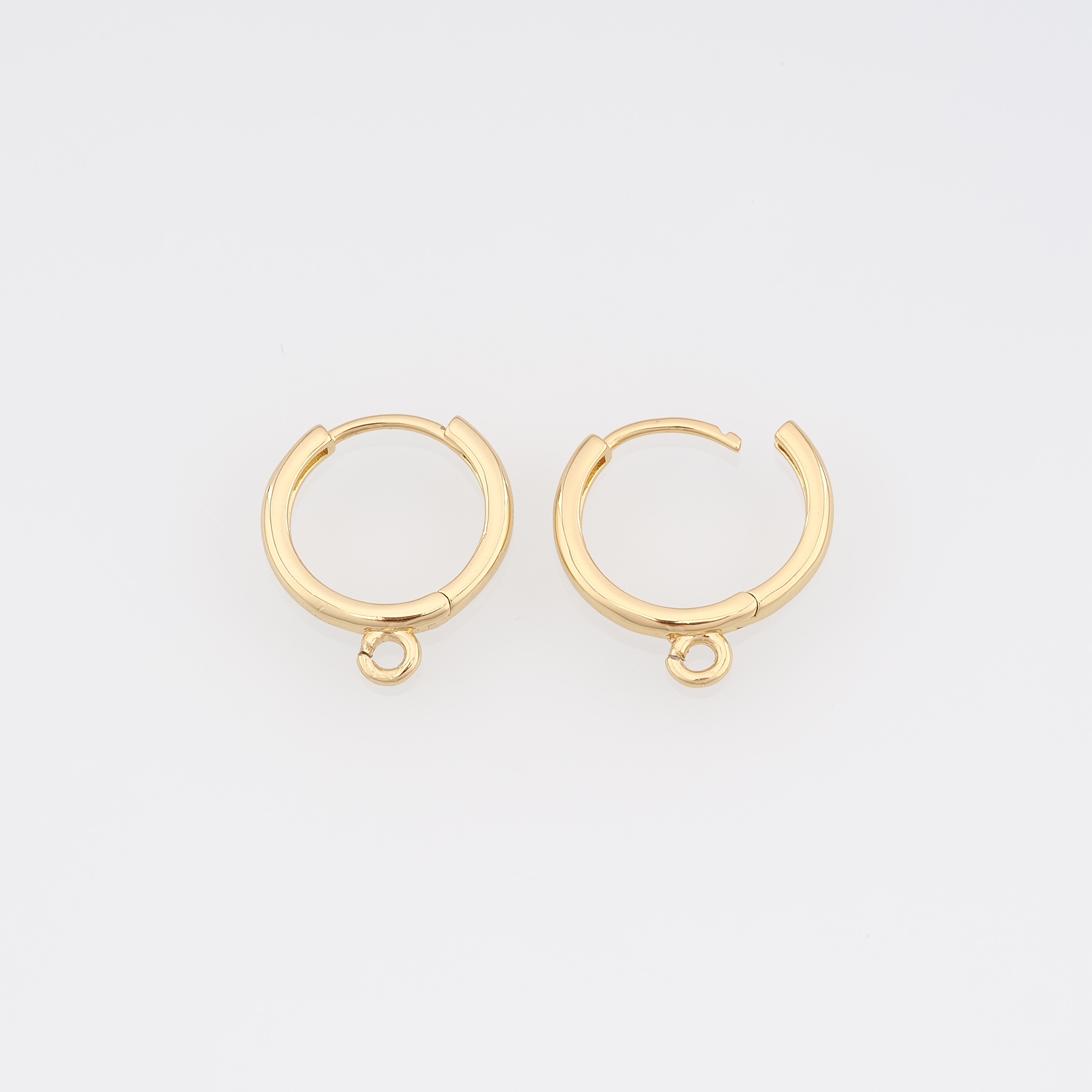 18K Gold Filled Round Hoop Earrings,Dainty Hoops Huggie,DIY Jewelry Making Supply