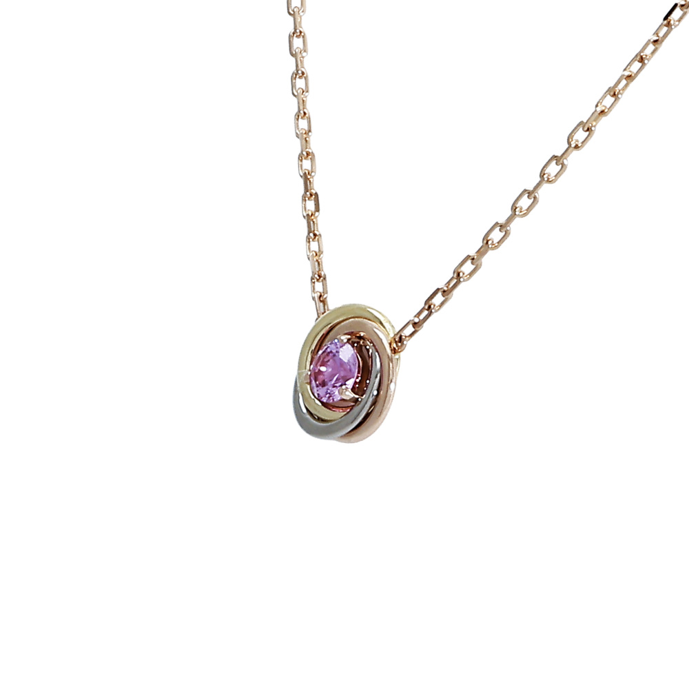 Cartier Trinity Necklace Tri-Gold Sapphire B7225000