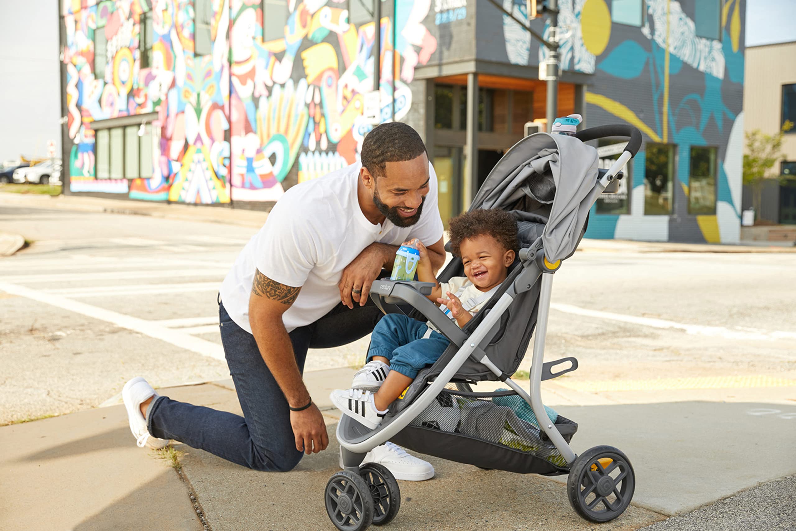 Century Stroll On 3-Wheel 2-in-1 Lightweight Travel System u2013 Infant Car Seat and Stroller Combo, Metro