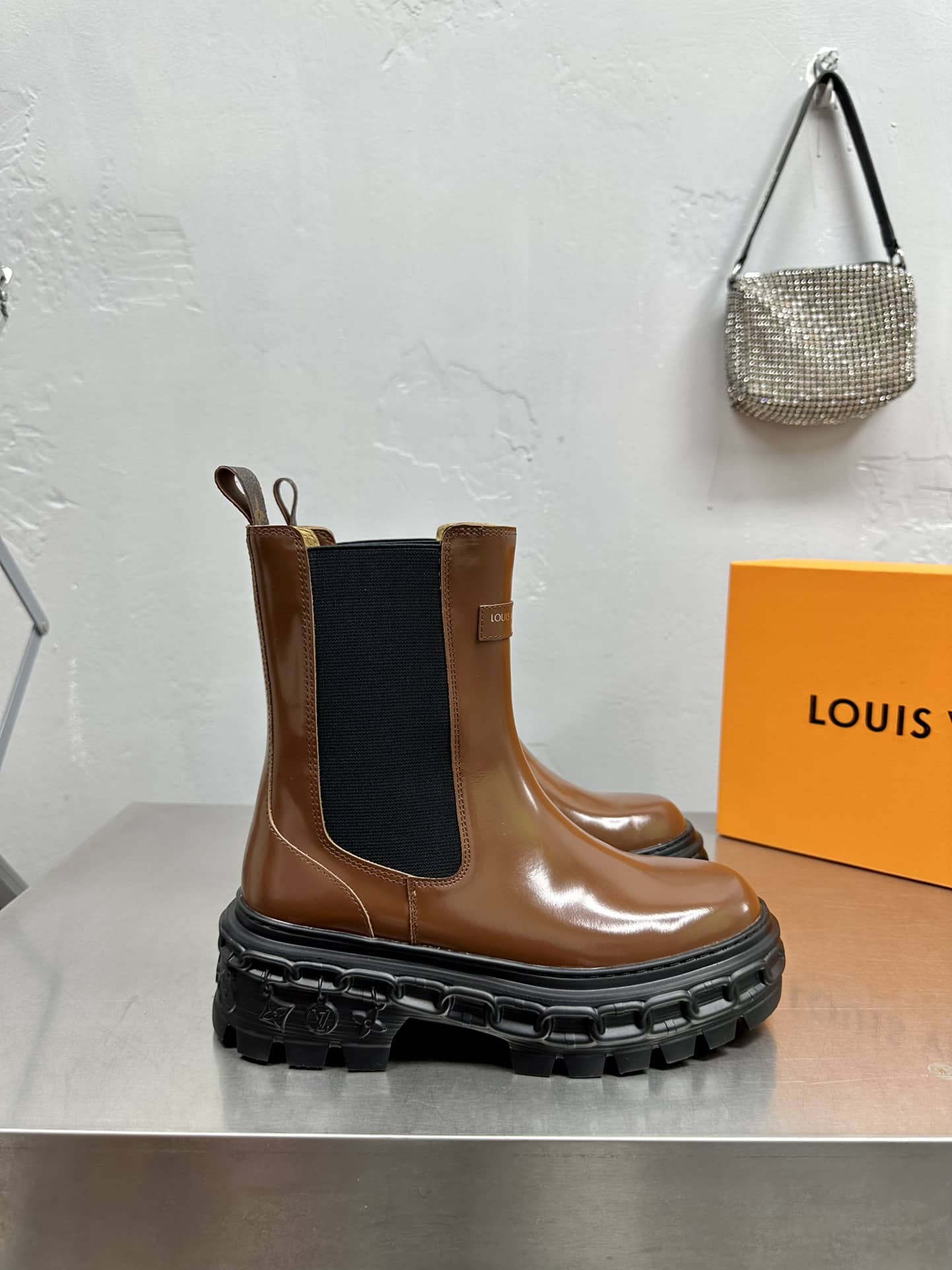 Louis Vuitton Lv Record Chelsea Boot Brown
