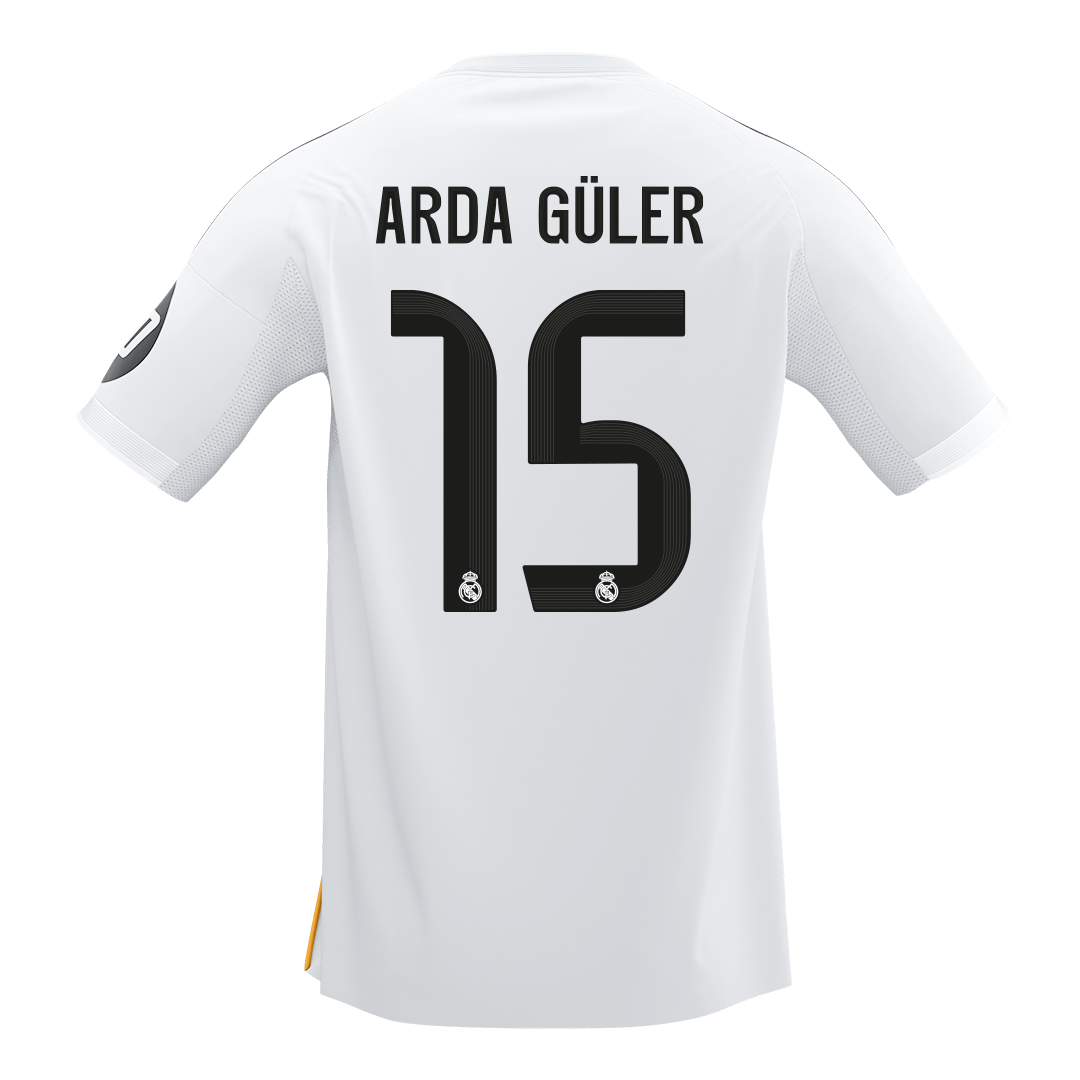 ARDA GÜLER #15 Real Madrid Home Soccer Jersey 2025/26
