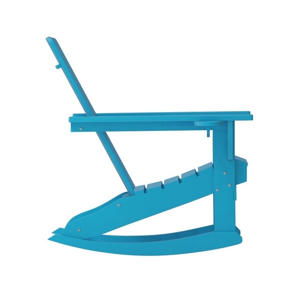 AllWeather Rocking Adirondack Chair with Swiveling Cupholder
