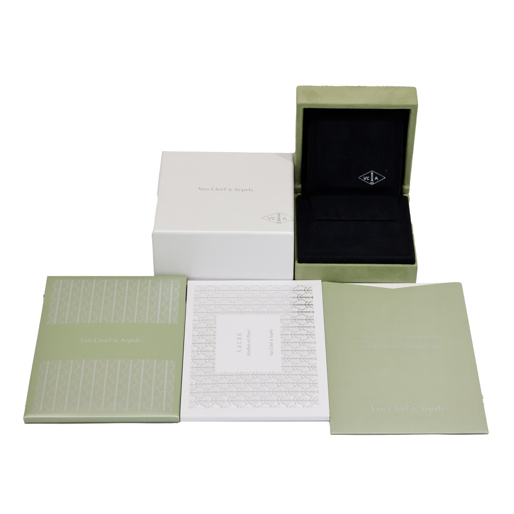 Van Cleef & Arpels Magic Alhambra Semi-custom Product Earrings 18K White Gold Mother of Pearl VCARP3SK00