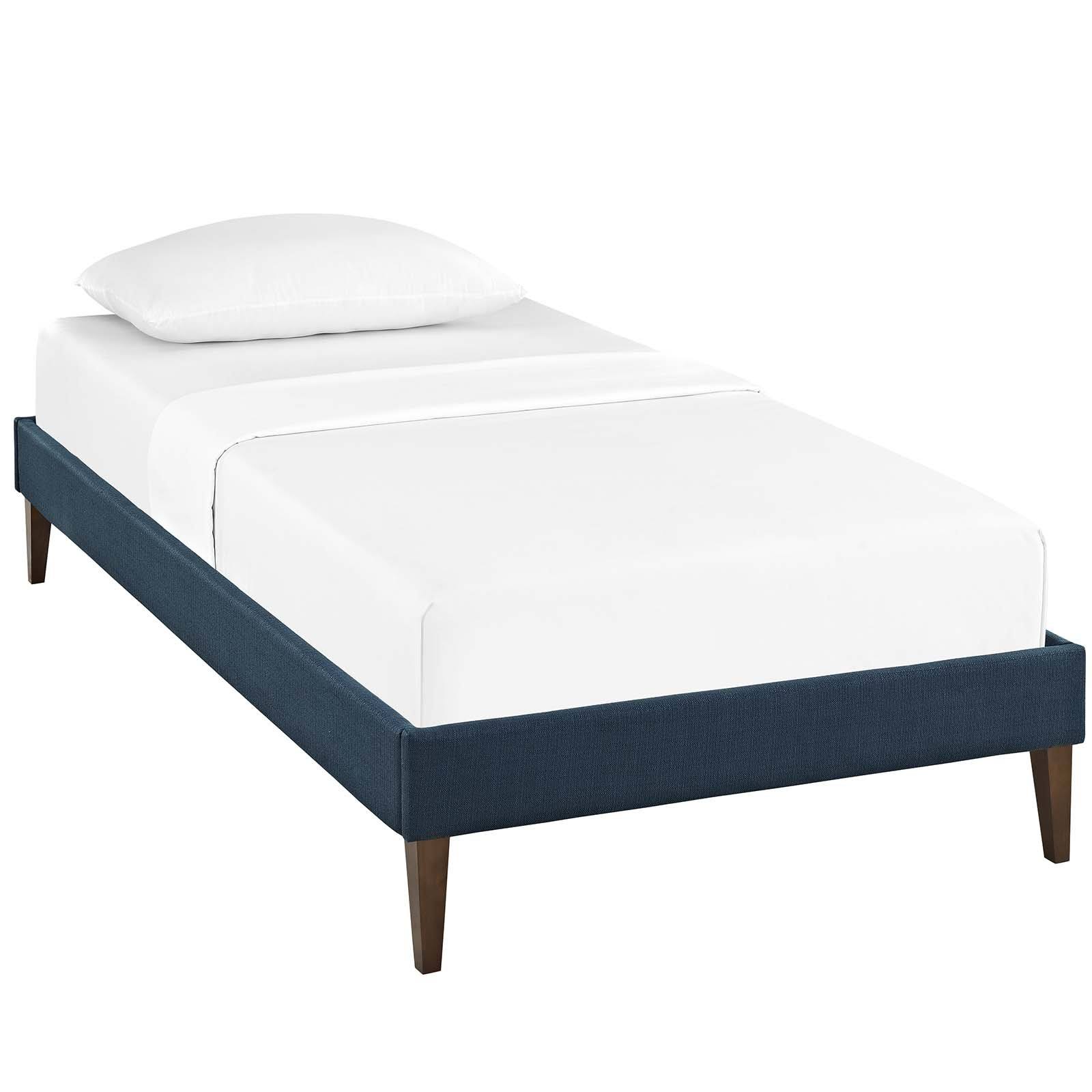 Modway Sharon Twin Fabric Bed Frame with Squared Tapered Legs, Atomic Red