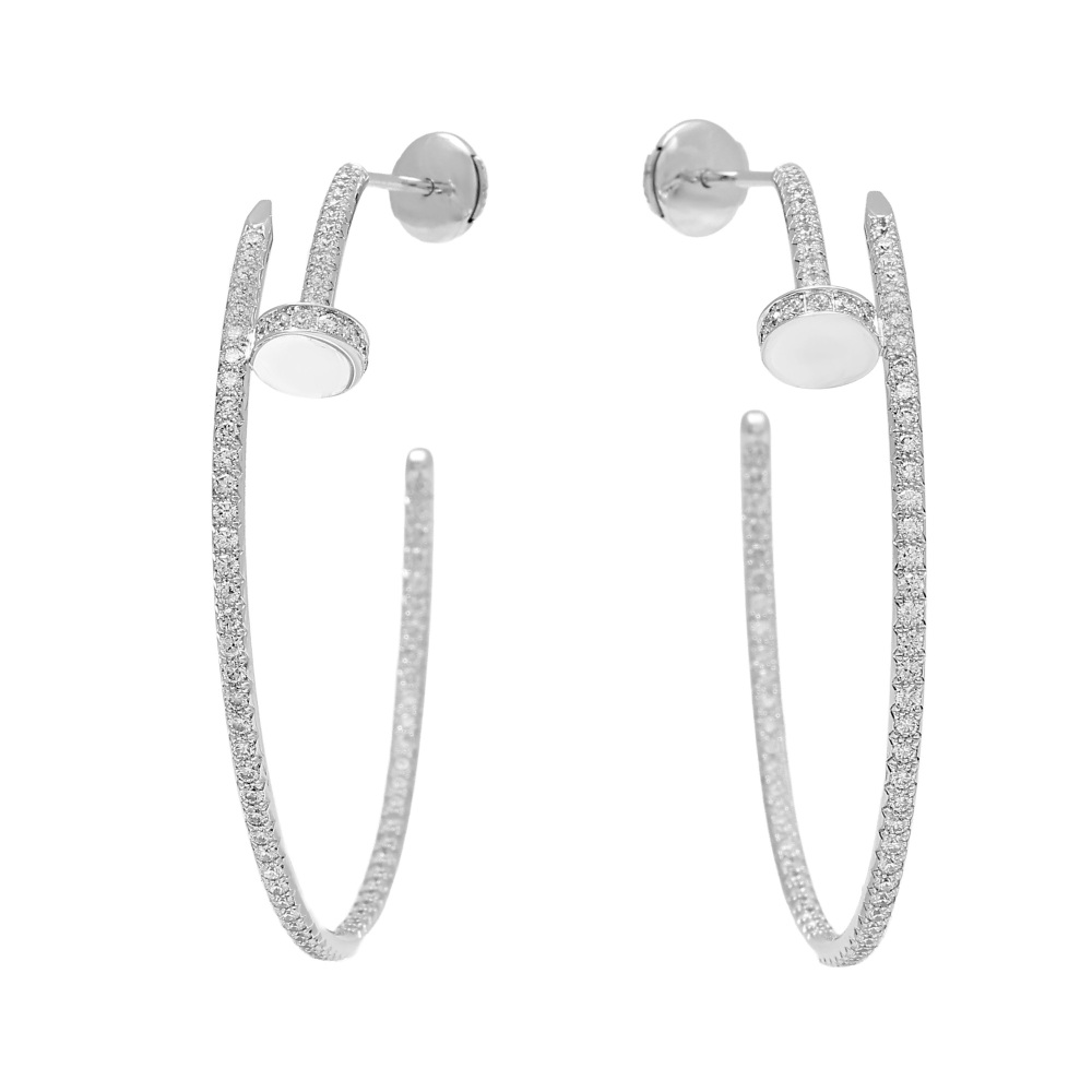Cartier Juste un Clou Earrings 18K White Gold N8515008