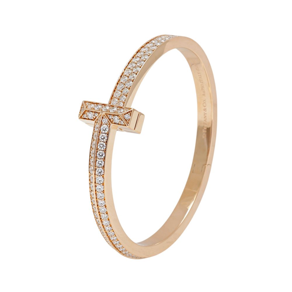 Tiffany & Co. Tiffany T One Wide Bracelet 18K Rose Gold Diamond 68127270