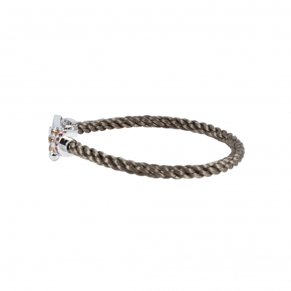 FRED Force 10 Lm Rainbow Bracelet 18K White Gold & Stainless Steel Multicolor