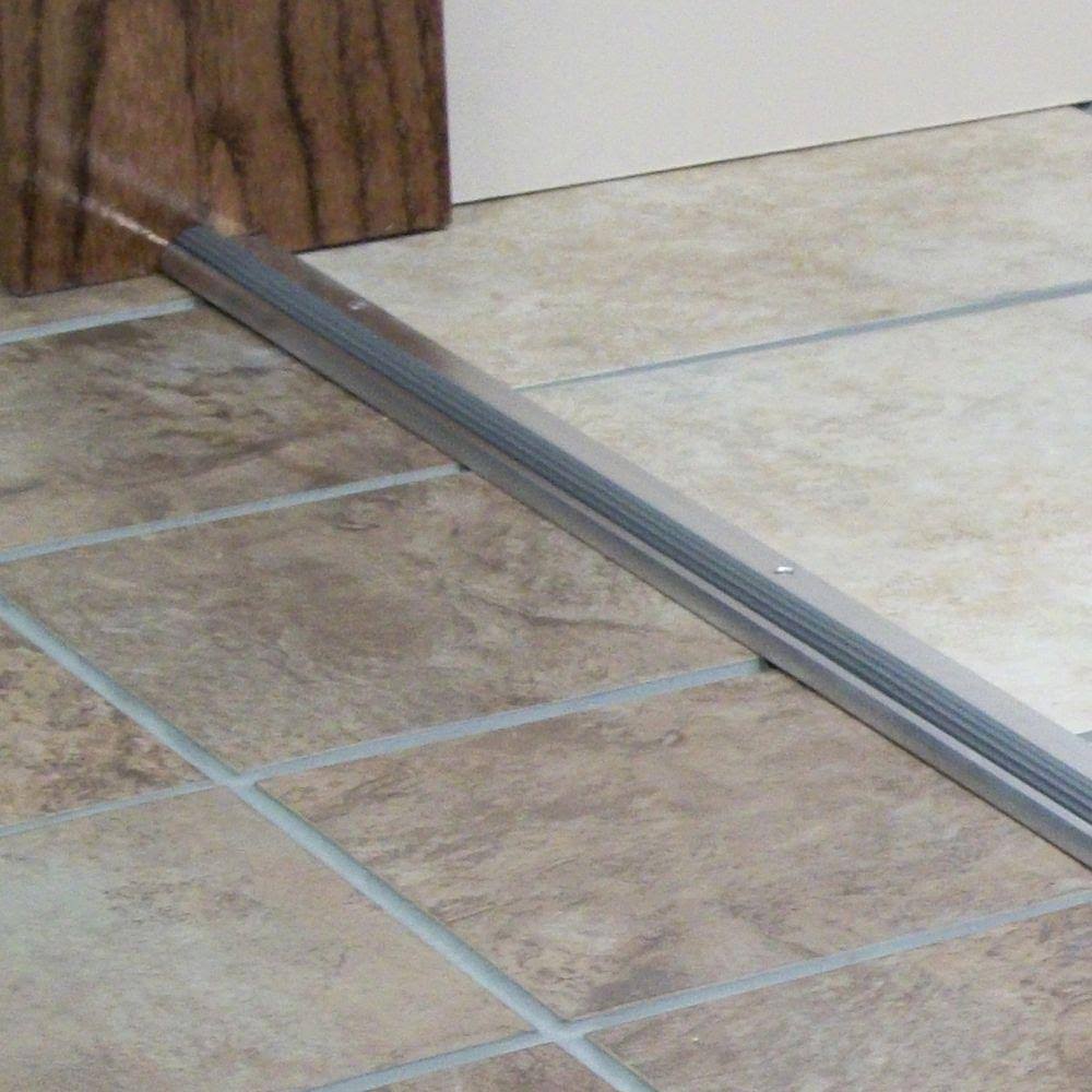 Low Mini 1-3/8 in. x 89-1/2 in. Aluminum Threshold with Vinyl Seal
