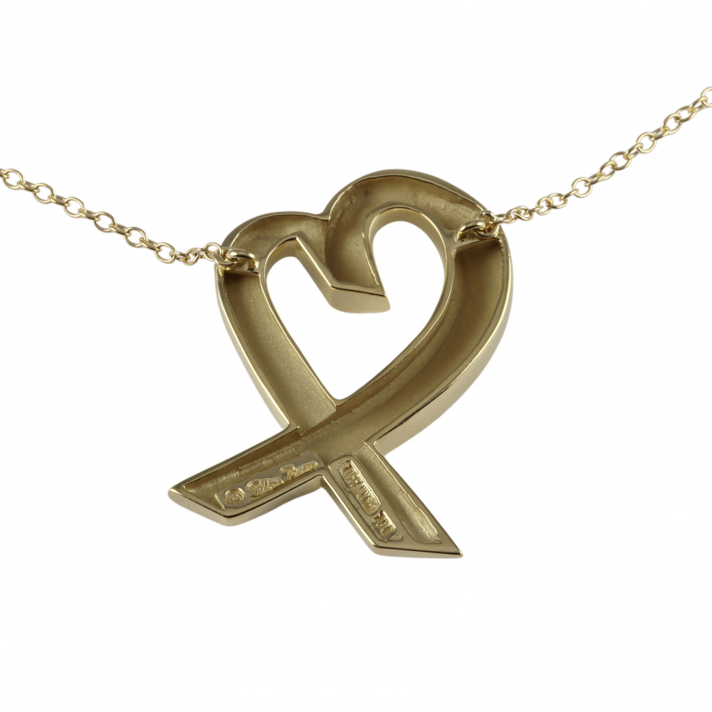 Tiffany & Co. Paloma Picasso Loving Heart Necklace 18K Yellow Gold