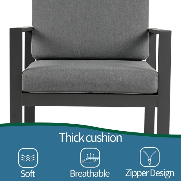 Modern Aluminum RustProof 4 Piece Sofa Set