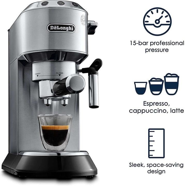 ec680m-dedica-15-Bar Pump Espresso Machine, Stainless Steel