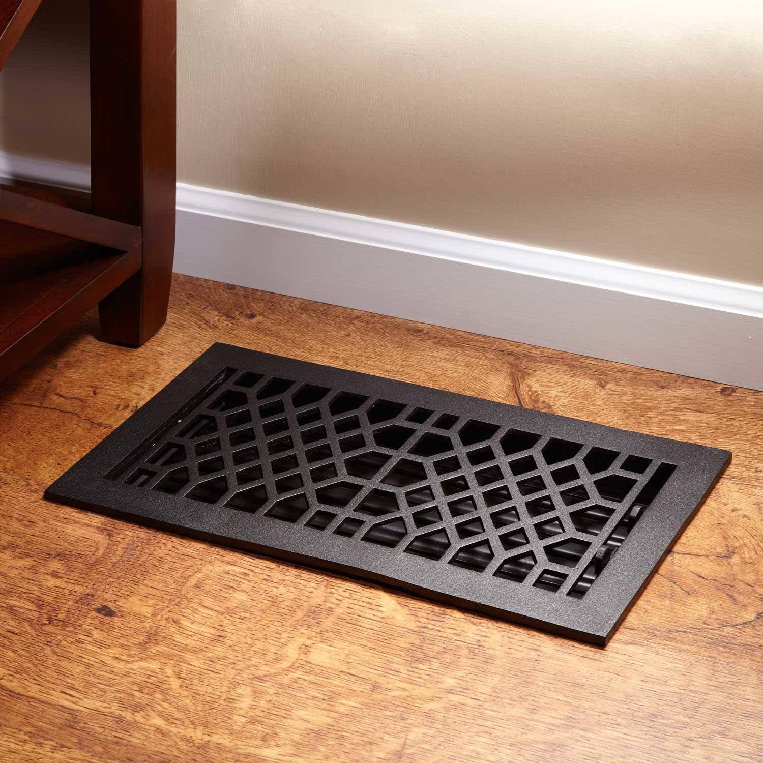 Signature Hardware 929151-4-14 Antique Cast Iron Floor Register - 4x22 x 14x22 344764