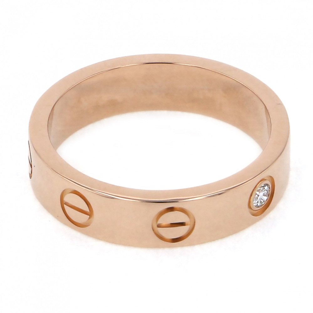 Cartier Love Ring 18K Rose Gold Diamond