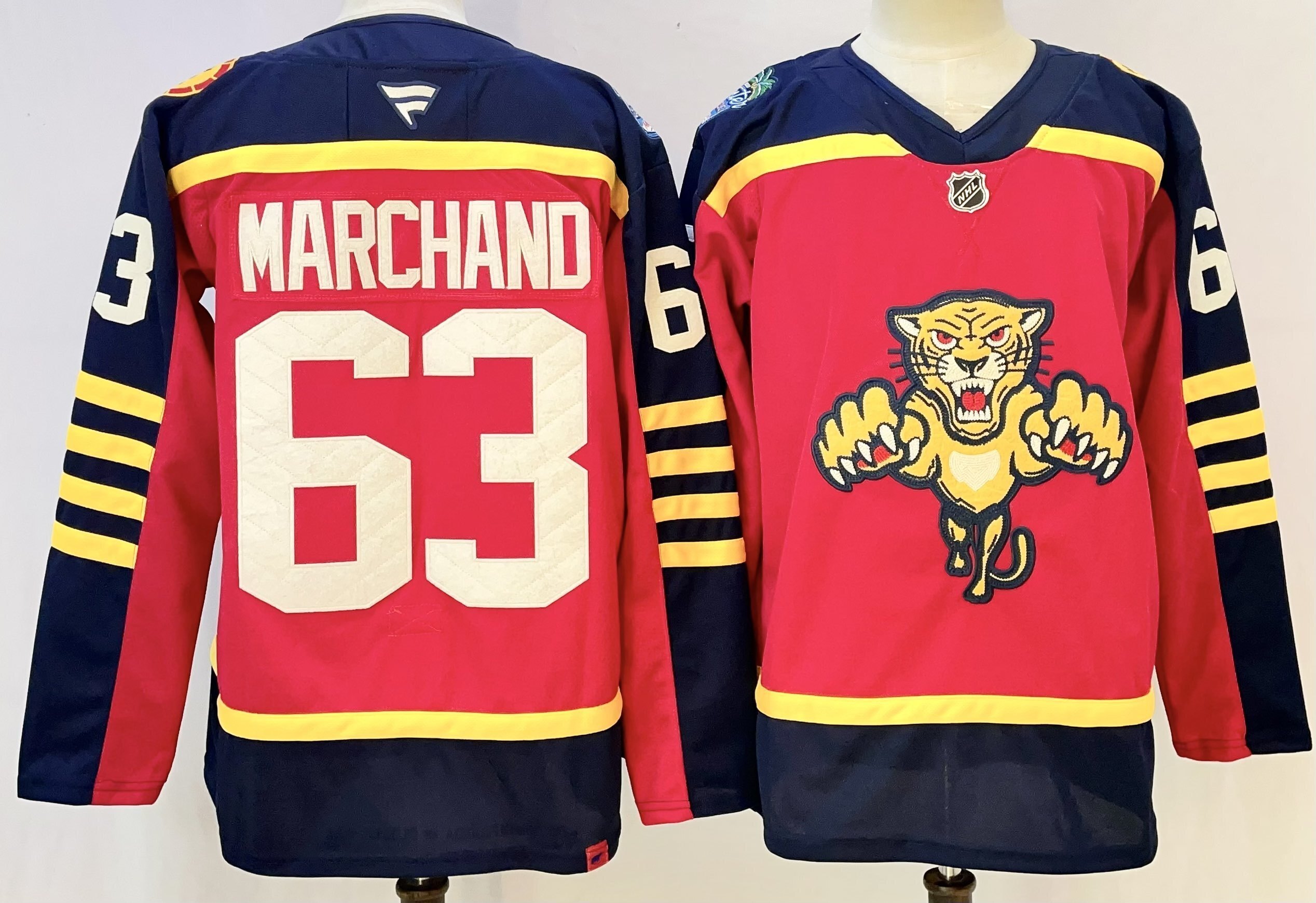 Men's Florida Panthers Brad Marchand #63 Fanatics Red Premium Player Jersey