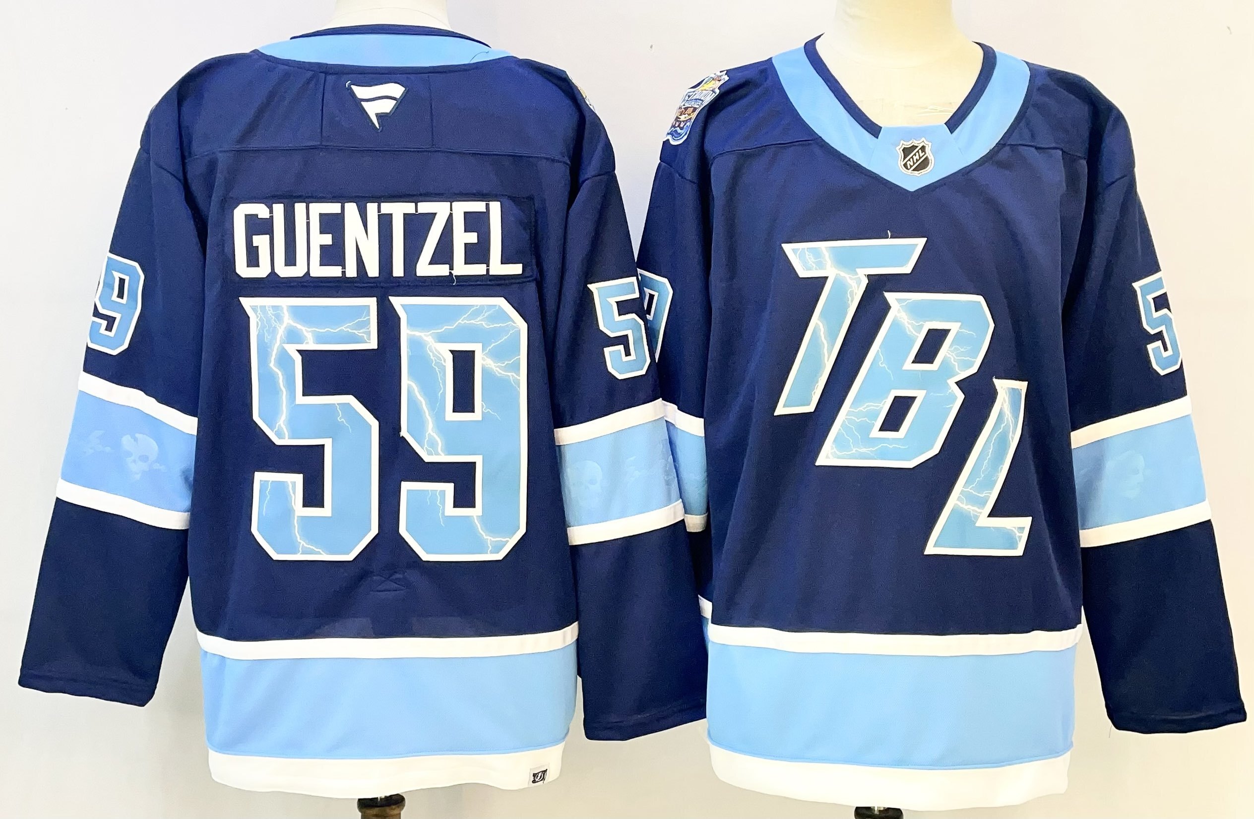 Men's Tampa Bay Lightning Jake Guentzel #59 Fanatics Blue Premium Player Jersey