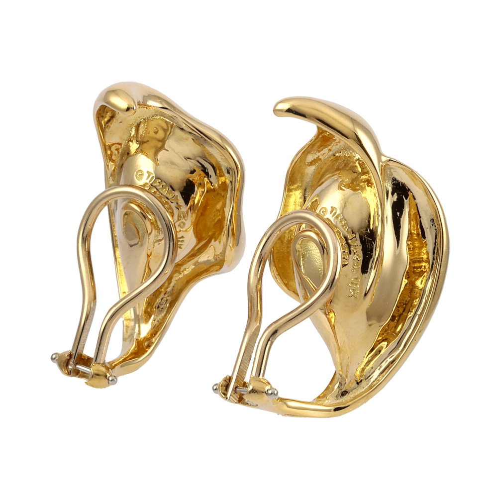 Tiffany & Co. Tiffany Elsa Peretti K18YG Yellow Gold Earrings