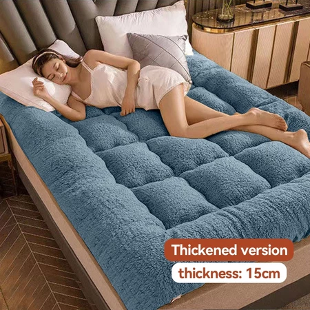 Lamb plush Mattress Tilam Lipat Single/Queen/ King Foldable Mattress Dual Purpose Tatami Mattress