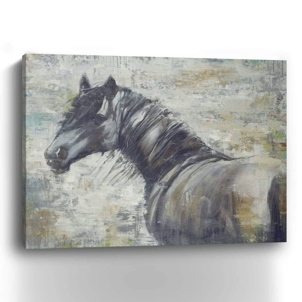 on The Wind Canvas Giclee Gray 40x22 x 30x22 | Polyester