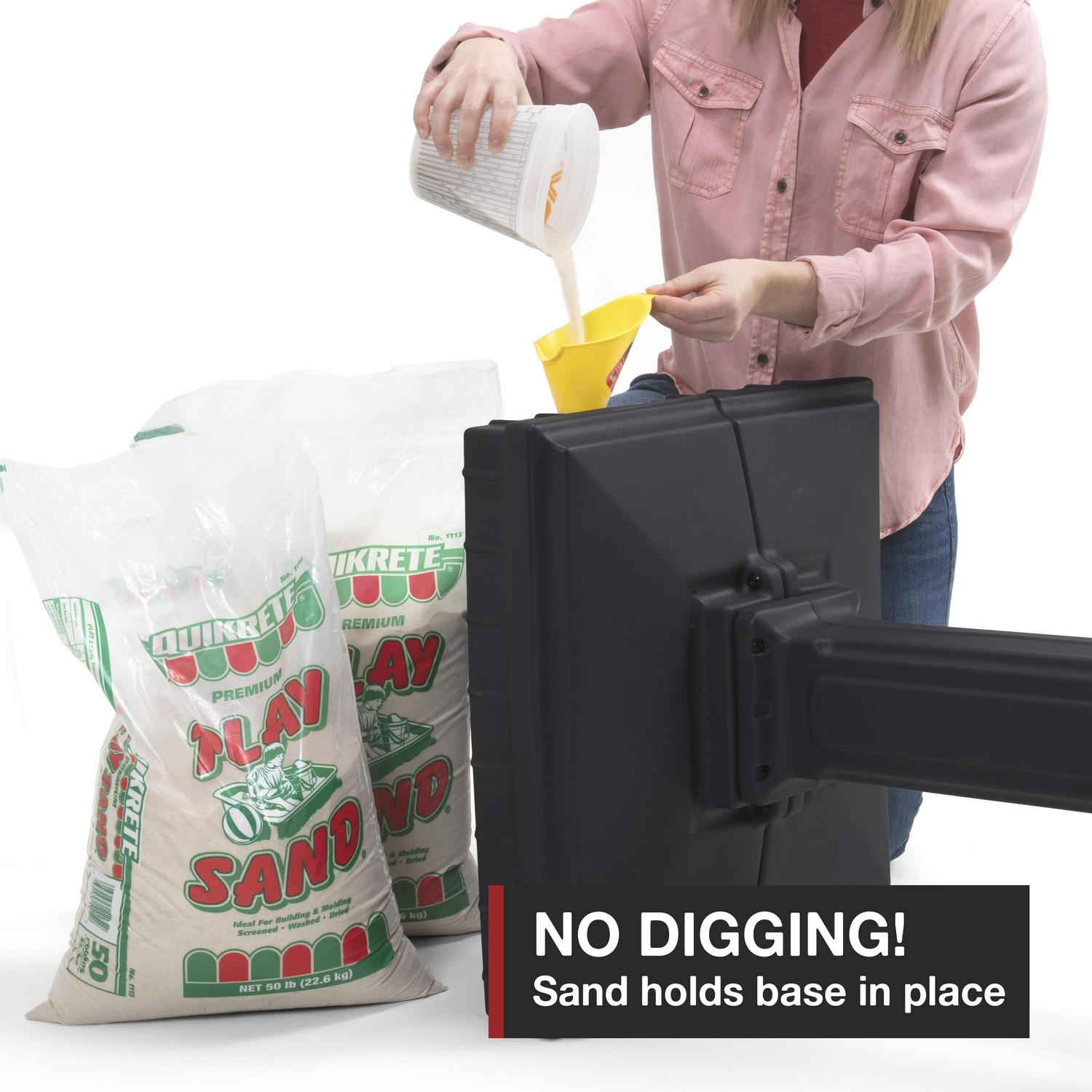 2026 Simplay3 Dig Free Easy Up Classic Black Plastic Mailbox