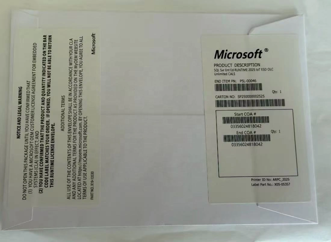 SQL 2025 Enterprise DVD Package