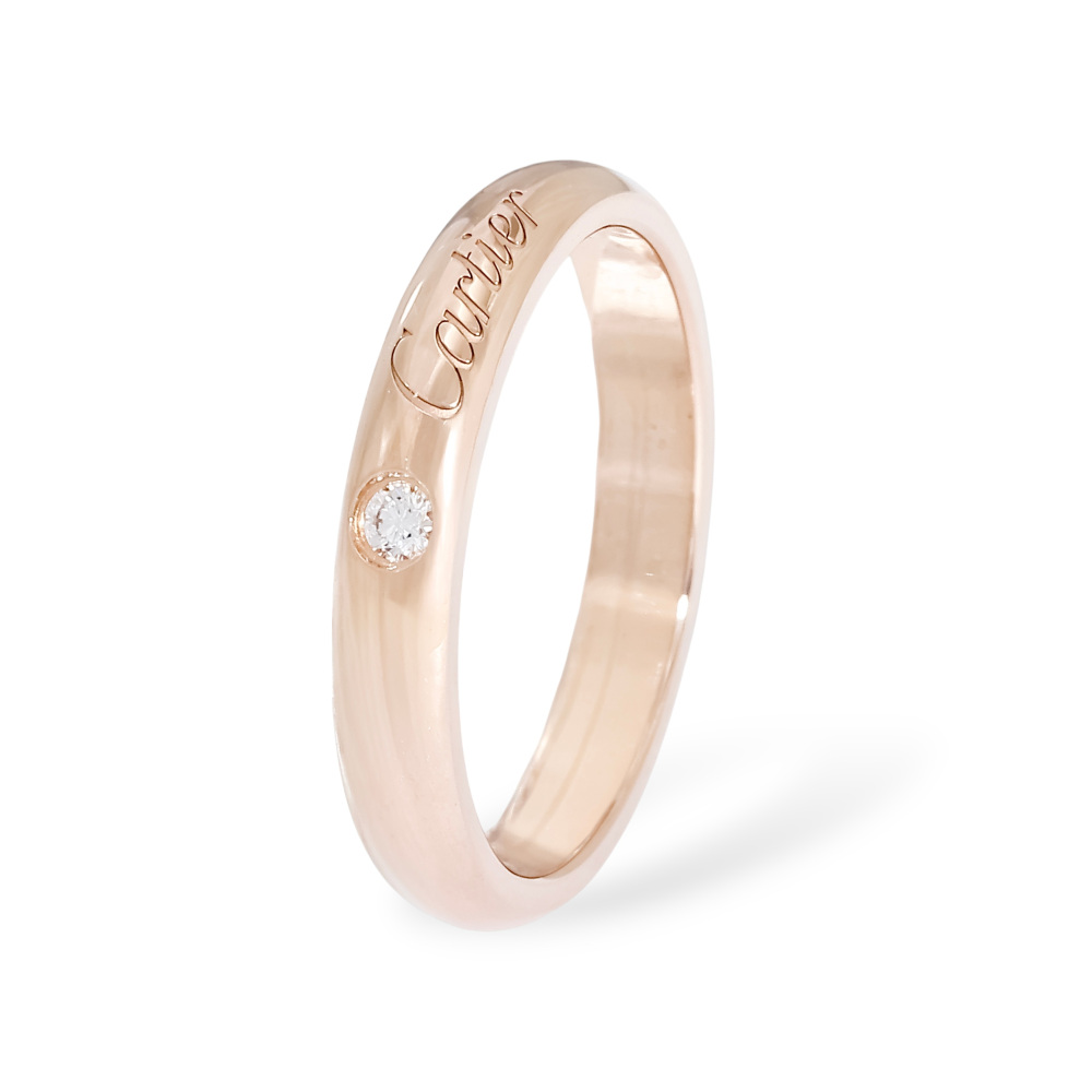 Cartier C Do Ring 18K Rose Gold Diamond B4232300