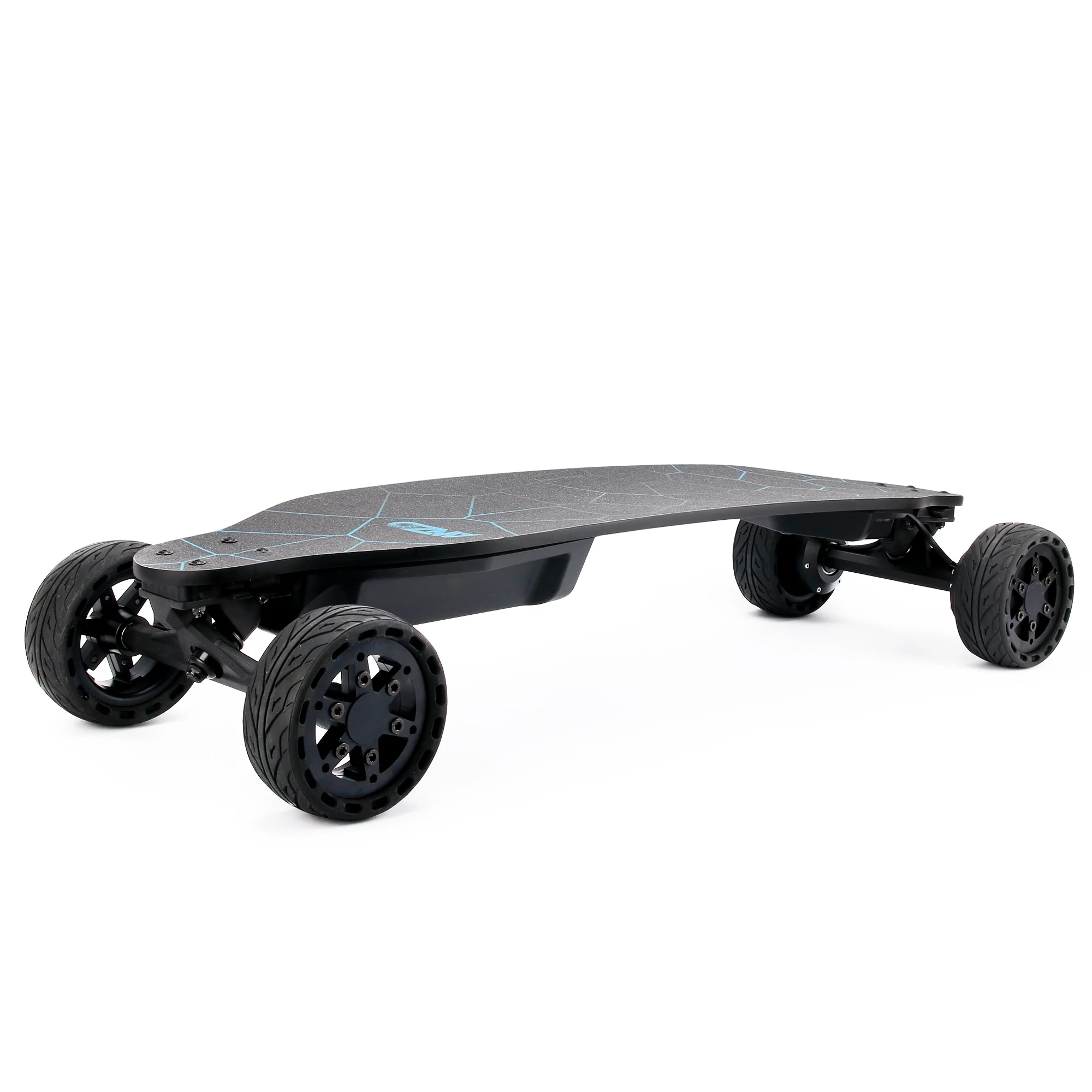 Buyweek All terrain dual 1000*2 hub motor electric skateboard with 32mph max speed,25miles range,9600mah battery.