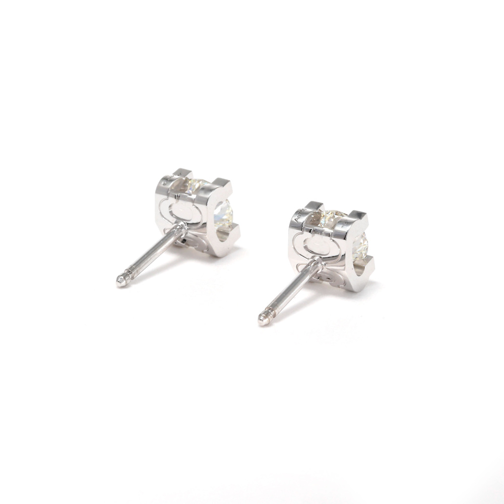 Cartier C Do Earrings 18K White Gold Diamond N8046800