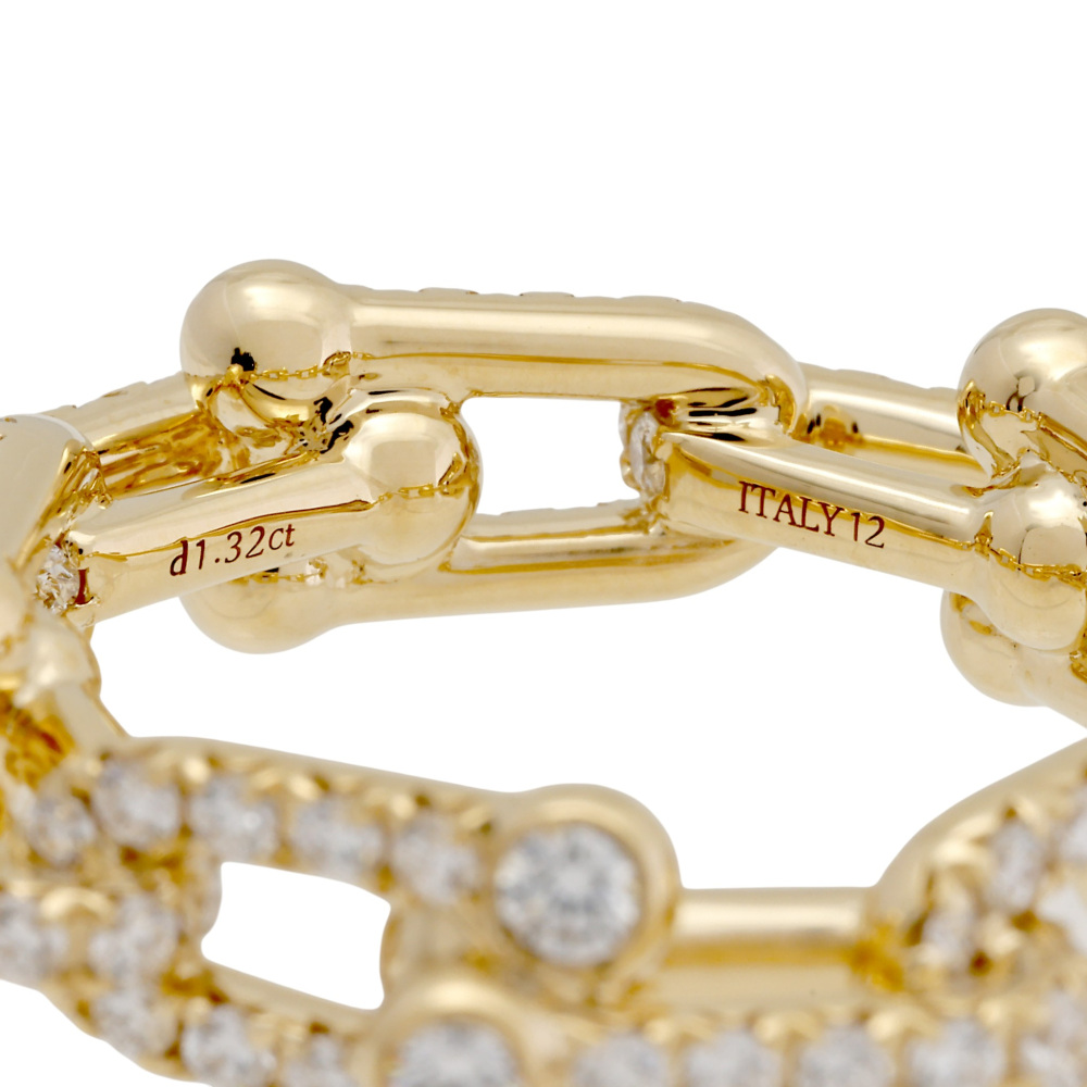 Tiffany & Co. Hardware Ring 18K Yellow Gold Diamond 72670140