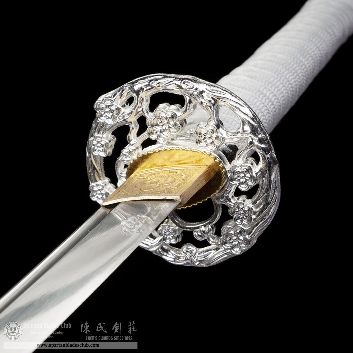 HW42 | Sakurayuki | Not Sharpened | Practice Sword | Katana | Carbon Steel | Pink | flower | Full-tang | Spartan Blades Club | CHEN'S SWORDS 1892 - Spartan Blades Club - 陳氏劍莊1892