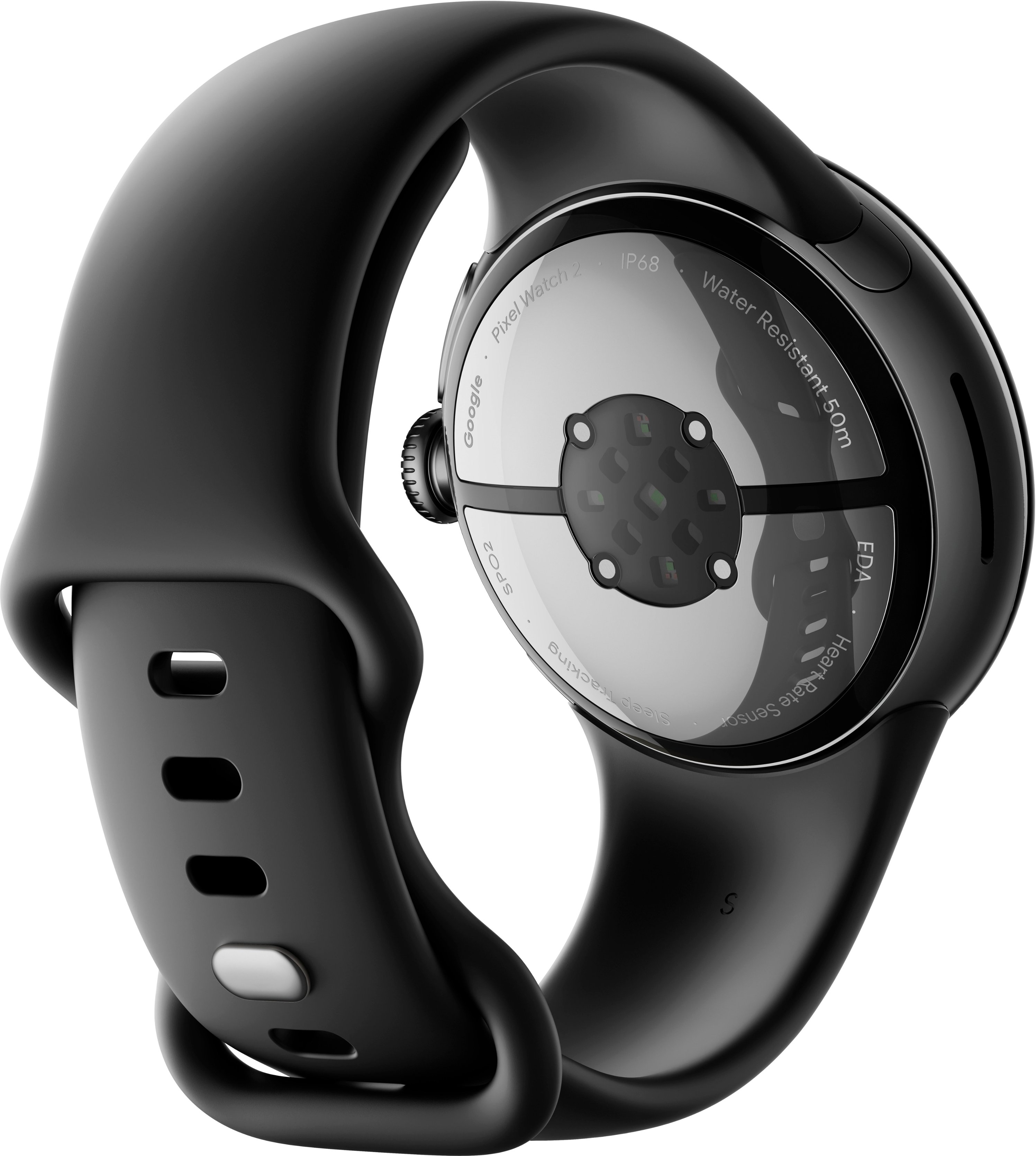 Google - Pixel Watch 2 Matte Black Smartwatch with Obsidian Active Band LTE - Matte Black