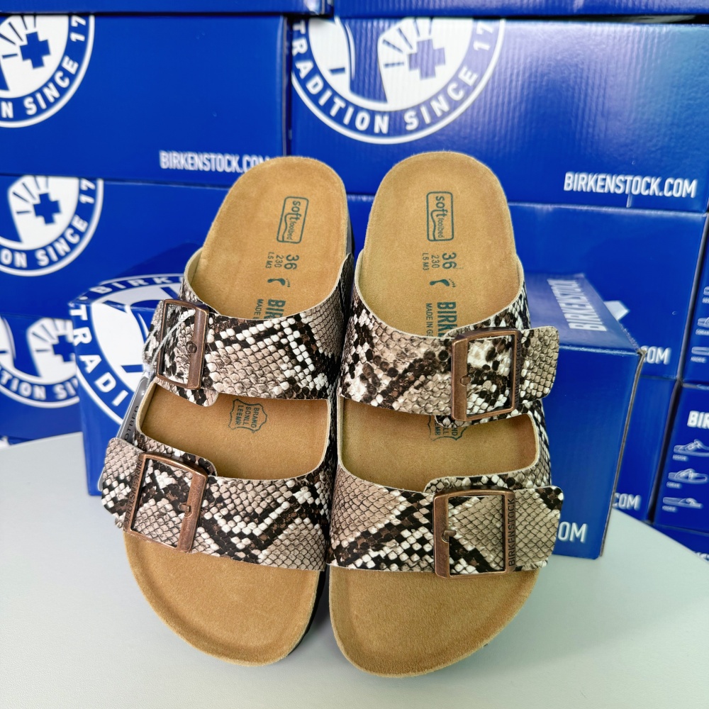 Birkenstock Arizona Python Print Casual Sandals