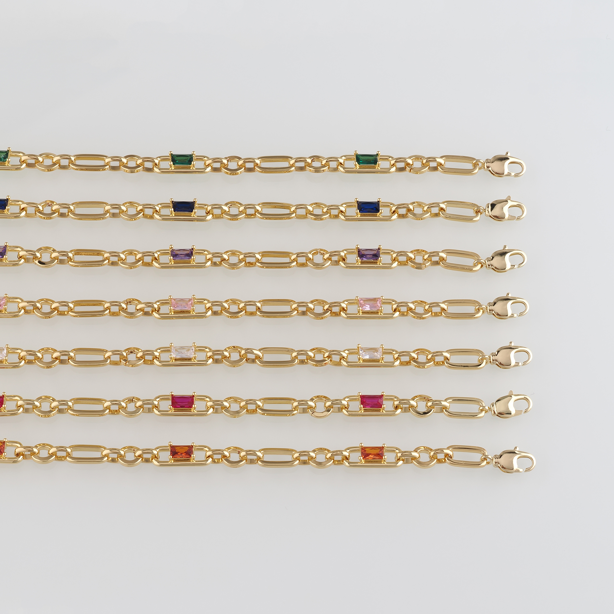 18K Gold Filled Round Link Chain Bracelet,Cable Chain,Gold Chain Bracelet,Ladies Bracelet,Gift For Her