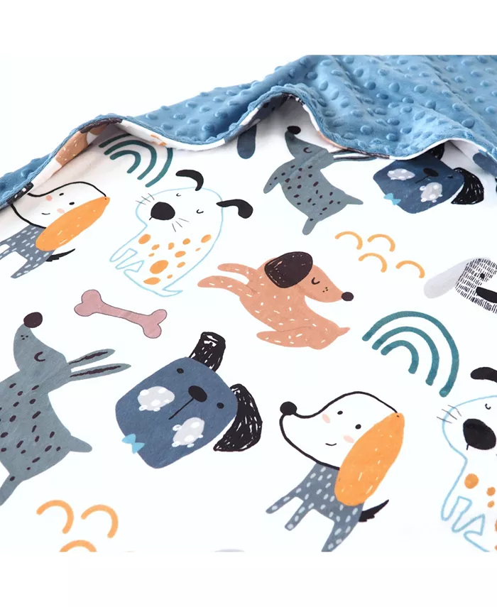 Honey Lemonade Premium Baby and Toddler Minky Blanket - Dogs