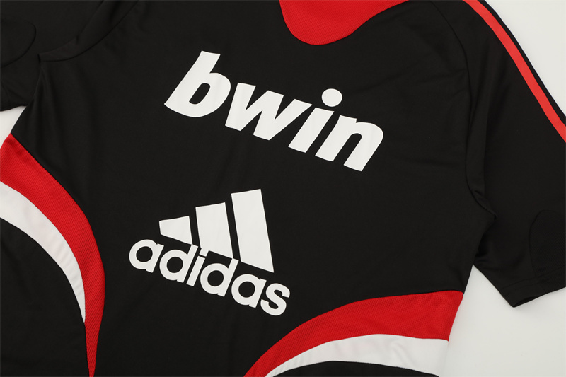 2008/09 AC Milan Retro Short Sleeves Training Jersey - Black 4