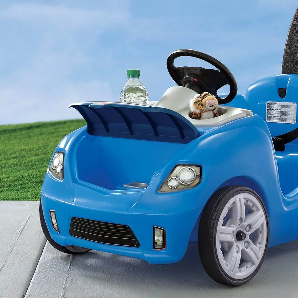 Step2 Whisper Ride II Kids Blue Push Car and Ride on Toy for Toddlers