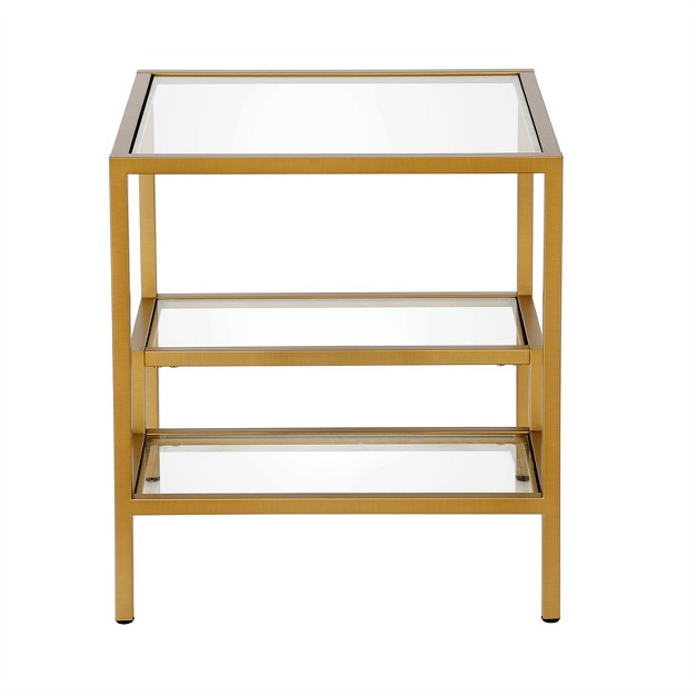 Metal Contemporary Side Table In Gold Henn amp hart
