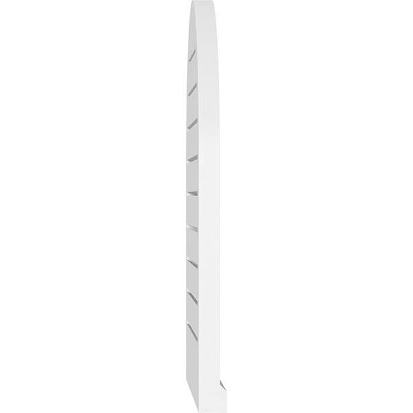 Ekena Millwork GVPRT20X2203SF 20x22W x 22x22H Round Top Surface Mount PVC Gable Vent: Functional, w/ 2x22W x 2x22P Brickmould Si