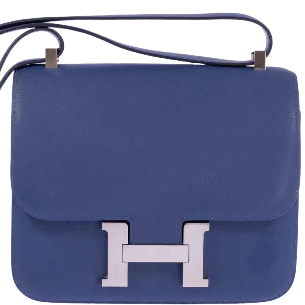Hermès Constance 24 Bleu Brighton Evercolor Palladium Hardware